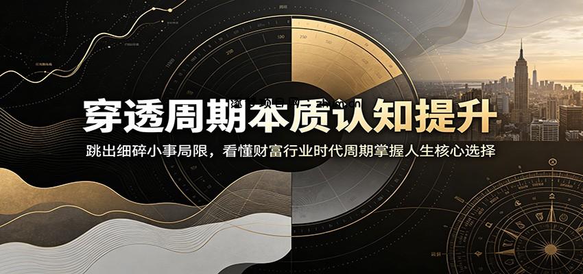 穿透周期本质认知提升：跳出细碎小事局限，看懂财富行业时代周期掌握人生核心选择-逐梦项目网