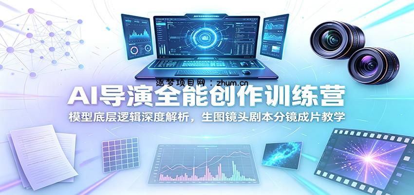 AI导演全能创作训练营：模型底层逻辑深度解析，生图镜头剧本分镜成片教学-逐梦项目网