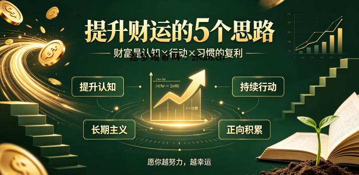付费文章:提升财运的5个思路——财富是认知x行动x习惯的复利,愿你越努力,越幸运-逐梦项目网