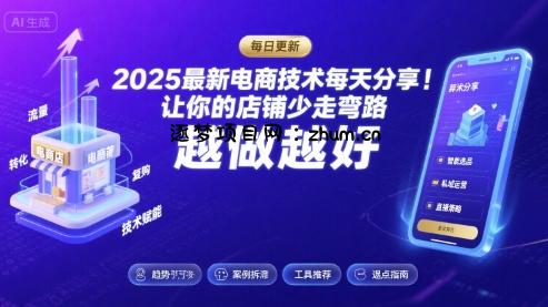 2025-2026最新电商技术每天分享,让你的店铺少走弯路,越做越好(更新26年07月)