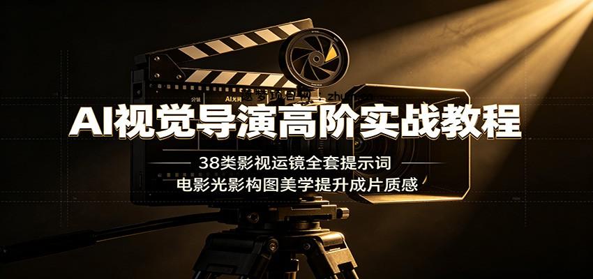 AI视觉导演高阶实战教程：38类影视运镜全套提示词，电影光影构图美学提升成片质感-逐梦项目网