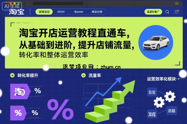 淘宝开店运营教程直通车,从基础到进阶,提升店铺流量,转化率和整体运营效率(更新26年07月11日)