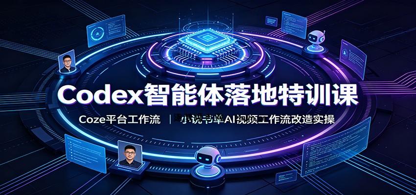 Codex智能体落地特训课：Coze平台工作流，小说书单AI视频工作流改造实操-逐梦项目网