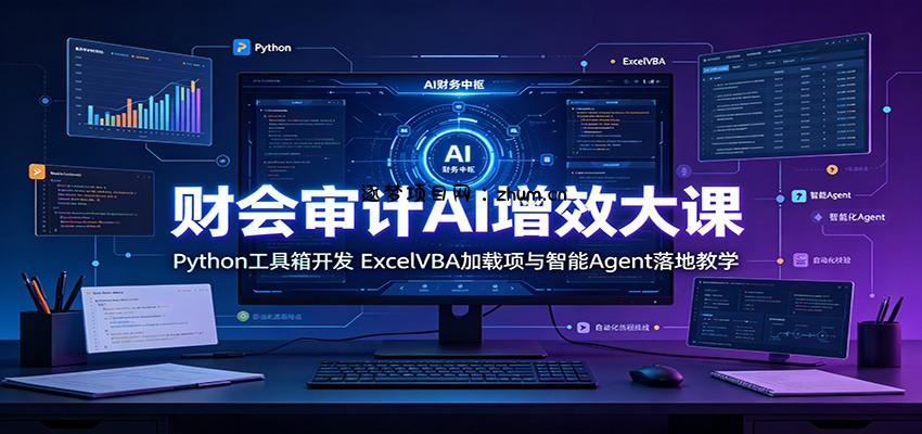 财会审计AI增效大课：Python工具箱开发，ExcelVBA加载项与智能Agent落地教学-逐梦项目网