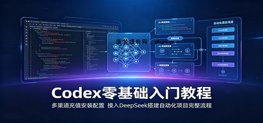 Codex零基础入门教程：多渠道充值安装配置，接入DeepSeek搭建自动化项目完整流程-逐梦项目网