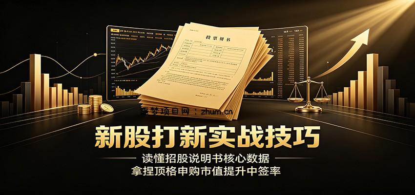 新股打新实战技巧：读懂招股说明书核心数据，拿捏顶格申购市值提升中签率-逐梦项目网