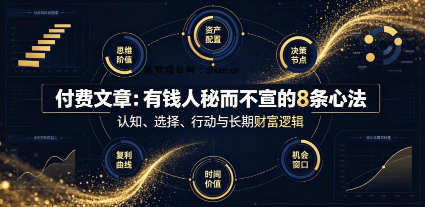 付费文章：有钱人秘而不宣的8条心法-逐梦项目网