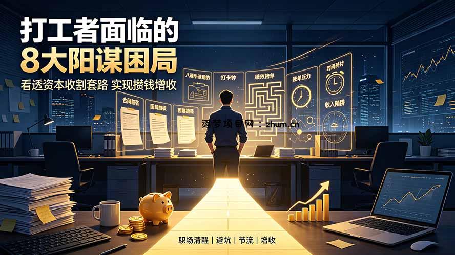 付费文章：打工者面临的8大阳谋困局，看透资本收割套路实现攒钱增收-逐梦项目网