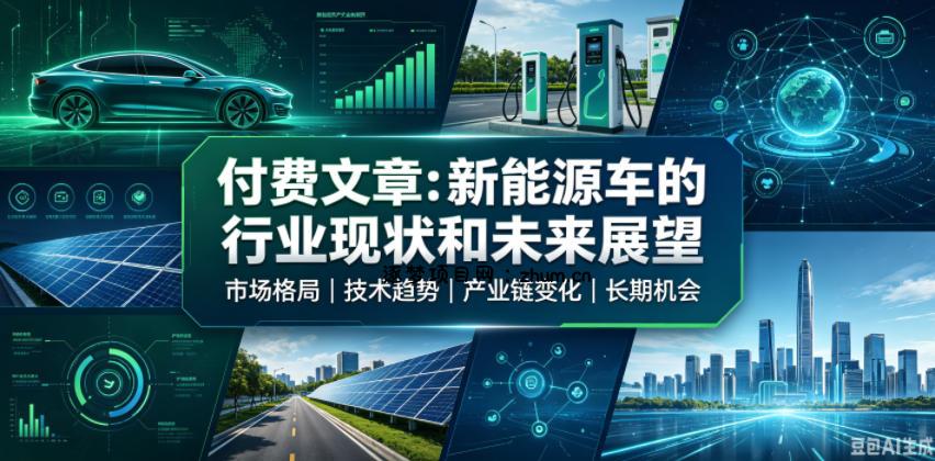 付费文章：新能原车的行业现状和未来展望-逐梦项目网