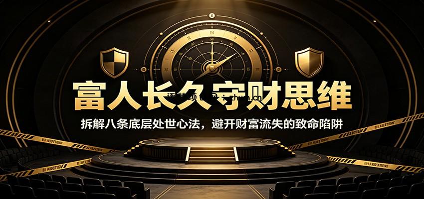 富人长久守财思维:拆解八条底层处世心法,避开财富流失的致命陷阱-逐梦项目网