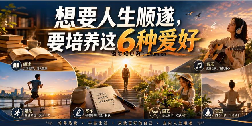 公众号付费文章：想要人生顺遂，要培养这6种爱好-逐梦项目网