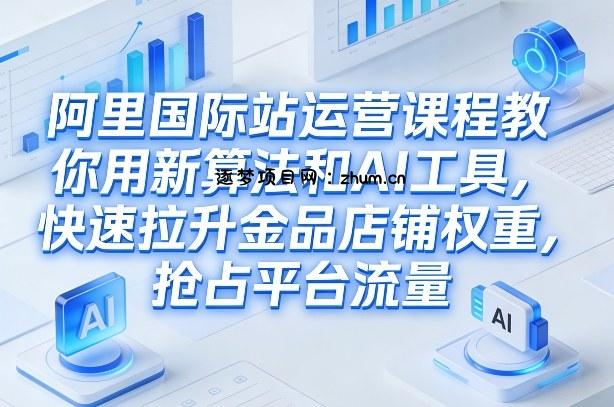 阿里国际站运营课程,教你用新算法和AI工具,快速拉升金品店铺权重,抢占平台流量(更新2026年08月)