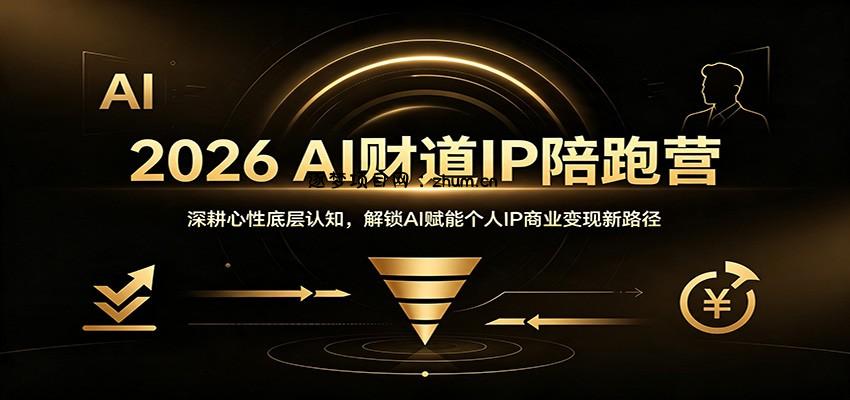 2026 AI财道IP陪跑营：深耕心性底层认知，解锁AI赋能个人IP商业变现新路径-逐梦项目网