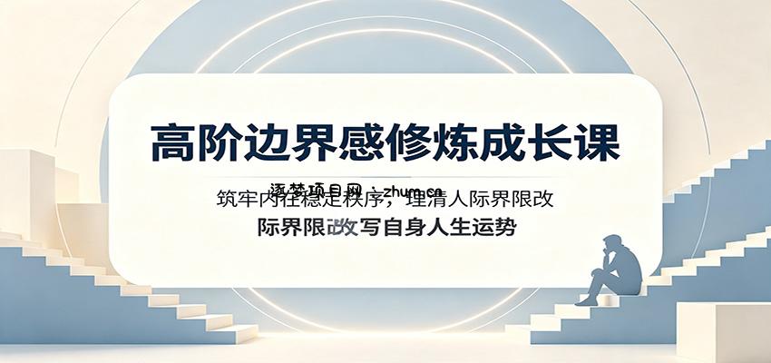 高阶边界感修炼成长课:筑牢内在稳定秩序,理清人际界限改写自身人生运势-逐梦项目网