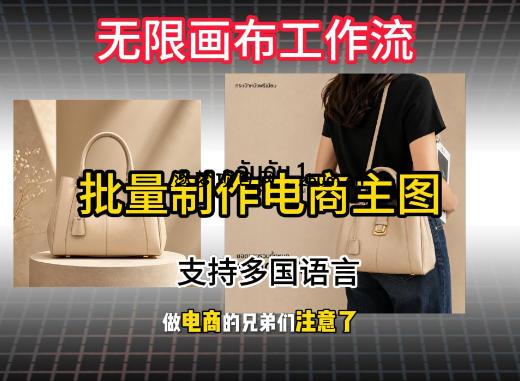无限画布工作流搭建教程,一键电商主图批量制作,批量下载,支持多国语言