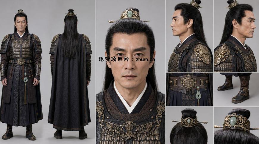 AI漫剧短剧人物资产200个古代言情人物+提示词,再也不用到处去找提示词生成人物了