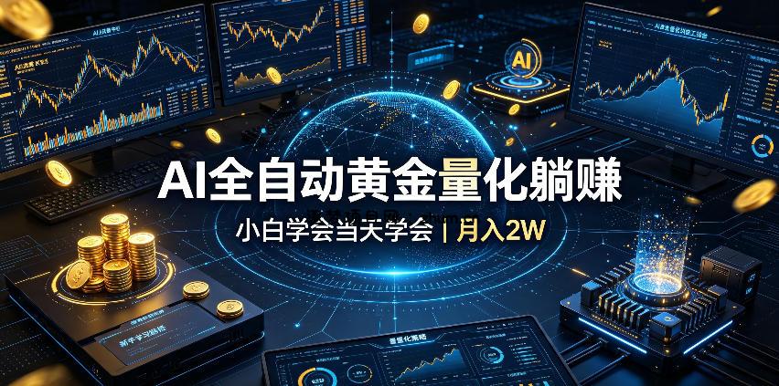 AI全自动黄金量化躺賺:小白学会当天学会,月入2W!【揭秘】-逐梦项目网
