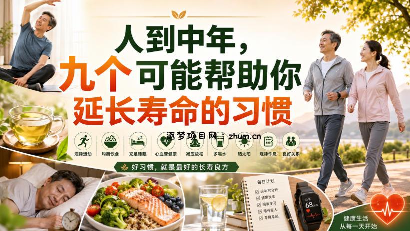 付费文章:人到中年,九个可能帮助你延长寿命的习惯-逐梦项目网