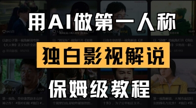 用AI做第一人称独白影视解说，手把手教学，保姆级教程-逐梦项目网